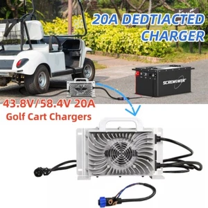 43.8/58.4V 20A Chargers for Lithium LiFepo4 Golf Cart Car Battery Maintenance - Picture 1 of 10