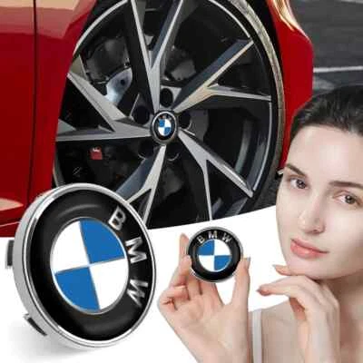 4pcs 60mm Car Wheel Center Hub Cap Rim Cover Emblem Stickers For BMW Most Models - Image 1 of 4