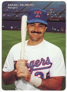 1990 Mother's Cookies Texas Rangers RAFAEL PALMEIRO #9