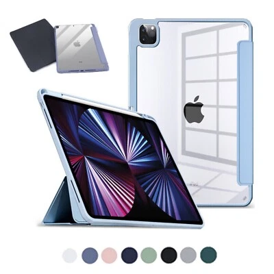 For iPad 5/ 6th 7th 8th 9th 10th 11th Gen & A16 PU Leather Case Flip Clear Cover - Image 1 of 4