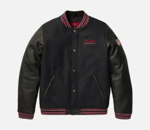 Giacca Varsity nera da uomo originale indiana Motorclothes costava 400€ ora 250€ - Foto 1 di 5