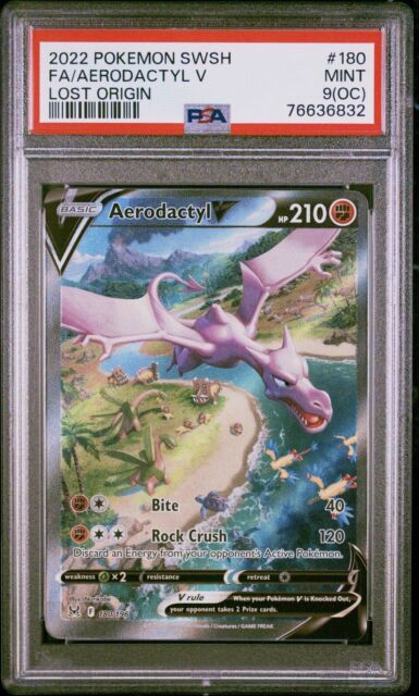 PSA 9 Mint - Aerodactyl V Alternate Alt Art Lost Origin 180/196 Pokemon #180