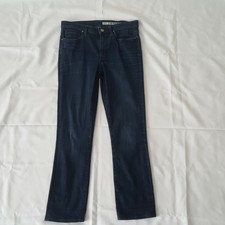 DKNY Jean Women's Size 06 Blue Stretch Skinny Denim Cuffed Hem Ankle Crop 