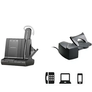 PLANTRONICS SAVI W745-M WIRELESS HEADSET DECT UC PC PHONE MOBILE + HL10 Lifter - Bild 1 von 1