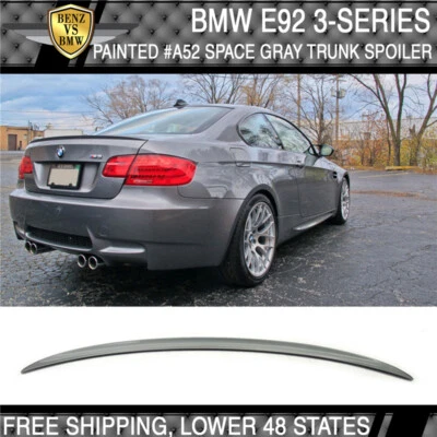 07-13 BMW 3 Series E92 M3 Style #A52 Space Gray Metallic Painted Trunk Spoiler - Image 1 of 3