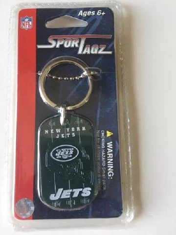 NEW YORK JETS DOG TAG/NECKLACE KEY CHAIN NEW AND OFFICIALLY LICENSED Cover