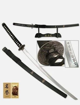 40" The Last Samurai Stainless Steel Sword Katana Wood Scabbard + Stand - Изображение 1 из 4