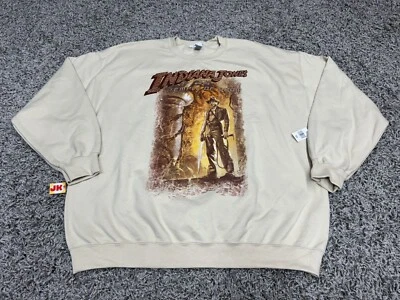 NUEVO Suéter Disney Adulto XXL 2XL Beige Indiana Jones Templo de la Muerte Sudadera Foto 1 de 4