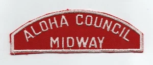 Aloha Council, Midway RWS, Red & White Strip, Mint! - Picture 1 of 1