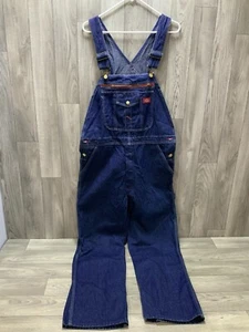 Peto Dickies Adulto 36x30 Azul Babero Mono Denim Ropa de Trabajo Carpintero Para Hombres - Imagen 1 de 21