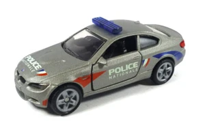 Siku 1450001 BMW M3 Coupe "Police Nationale" matt grau metallic Maßstab ca. 1:58 - Picture 1 of 1