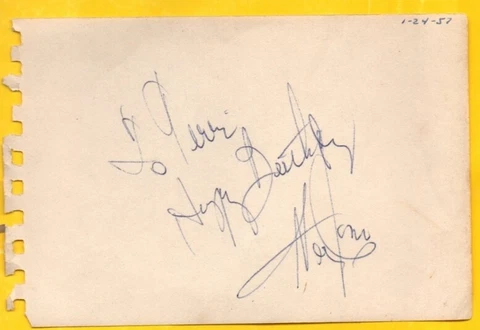 C-PERRY COMO Autograph album page- dated 1957 w/coa Cover