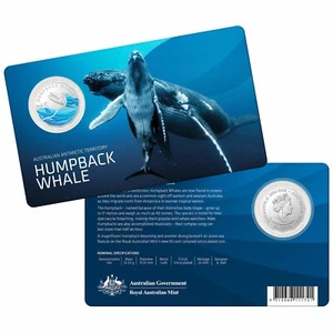 2023 Humpback Whale 50c Coin - Australian Antarctic Territory Series - Picture 1 of 3
