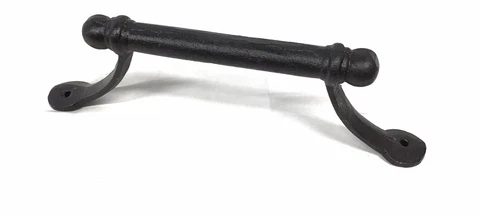 Rustic 10.5" Iron Pull Bar Door Handle Premium - Rust Medium Door Handle - Cast Cover