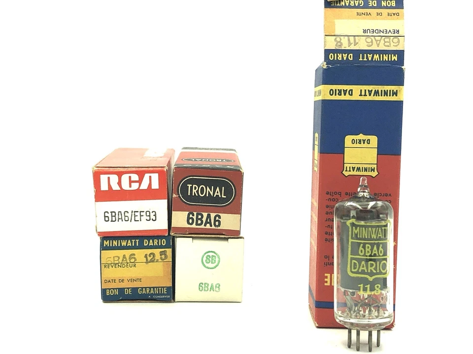 EF93 6BA6, various labels, Tube, lampe Röhre Valve Lampa. NOS, NIB. X1 - Immagine 1 di 2