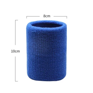 Sport Wrist Sweatbands Cotton Towel Sweatband Breathable Bracers 10X8CM 1 Pair - Picture 1 of 37