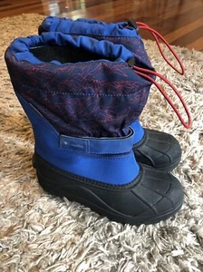Columbia Boys Winter Snow Boots Waterproof Size 6 Youth Blue - Bild 1 von 4