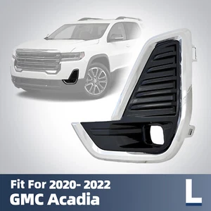 Cubierta de apertura de faro antiniebla delantero para GMC Acadia 2020-2022 cromo lado del conductor - Imagen 1 de 3