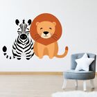 Lion & Zebra Friends Nursery Wall Sticker WS-50931