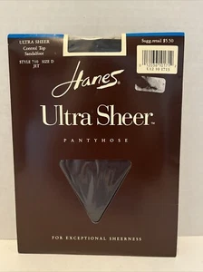 Pantyhose Hanes Nylon Ultra Sheer Control Top Sandalfoot Size D - Picture 1 of 7
