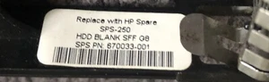 x10 Each MHP 670033-001 Black 2.5" Hard Drive Blank Hot-Swap Caddy Filler HP - Photo 1/2