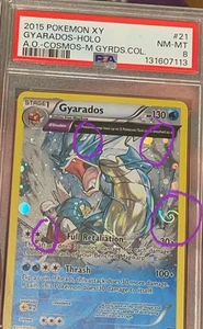 GYARADOS 21 XY Ancient Origins 2015 Cosmos Holo PSA 8 4 HD GALAXY SWIRLS Pokemon - Picture 1 of 9