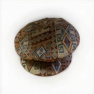 Vintage Newsboy Hat Tapestry Aztec  Hippie Southwest Rare Pattern - Picture 1 of 9