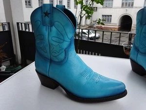 MAYURA BOOTS 2374 Dam Cowboy Stiefel Leder Goodyear Welt Türkis Spain Gr.40 Neuw - Bild 1 von 21