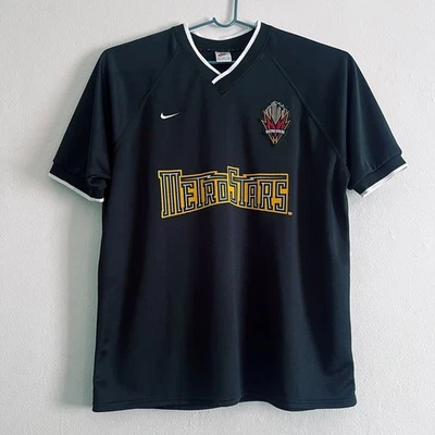 Camiseta de fútbol vintage Nike Nueva York/Nueva Jersey MetroStars años 90 talla XL negra Foto 1 de 4