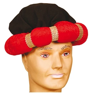 Sultan Hut Turban für Erwachsene in Samt-Optik Rot 1001 Nacht Scheich Kostüm - Bild 1 von 1