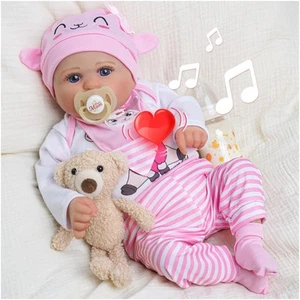 Bambola Reborn Baby 20 Pollici con Battito Cuore Suoni Realistici e Respirazione Giocattolo F... - Foto 1 di 8