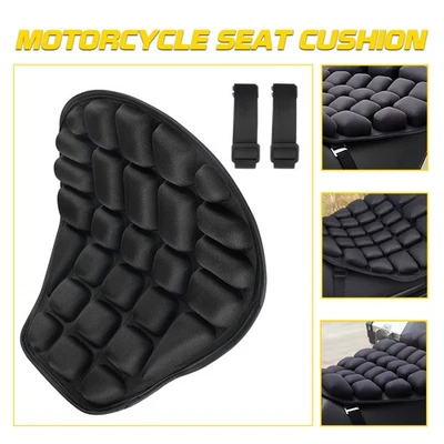 Cojín de asiento cómodo de gel para motocicleta cubierta de alivio de golpes presión transpirable Foto 1 de 4