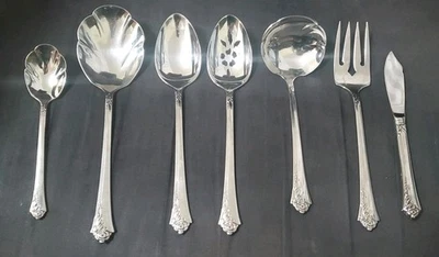 Juego de 7 cubiertos de acero inoxidable Oneida Cube damasco rosa  Foto 1 de 4