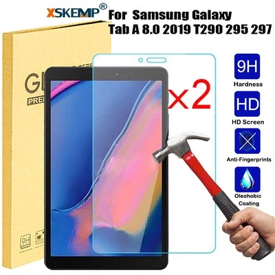 2pcs For Samsung Galaxy Tab A 8.0 2019 Tempered Glass Screen Protector T290 T295 - Image 1 of 4