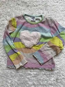Baby Pullover - Gr. 92 - Langarm - Mädchen - Regenbogen - Herz - Bild 1 von 2
