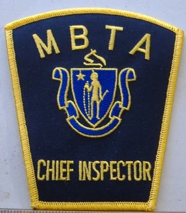 MBTA CHIEF INSPECTOR MASSACHUSETTS FABRIC PATCH - Picture 1 of 1