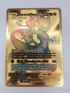 Tarjeta fan art mewtwo mew gx arco iris 242/236 metal dorado - Imagen 1 de 15