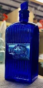 1905 Cellar Found 16oz Admiralty Poison Bottle - Original Stopper (K296) - Picture 1 of 9