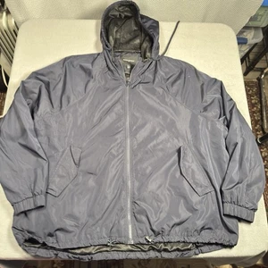 Banana Republic Jacket Men’s M Tall Hyper Navy Hooded Full Zip Windbreaker  - Picture 1 of 6