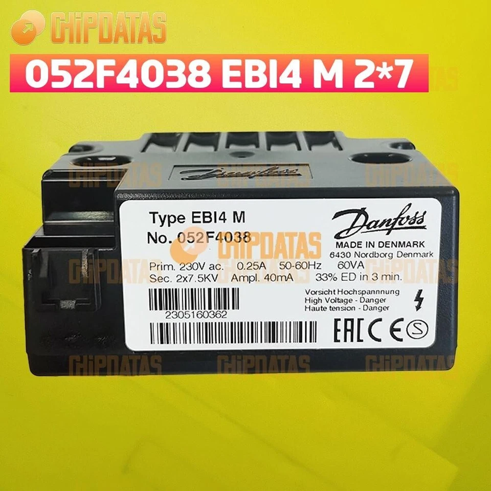 NEW EBI4 M 052F4038 2*7.5kV Danfoss Electronic Ignition Transformer - Image 1 of 1