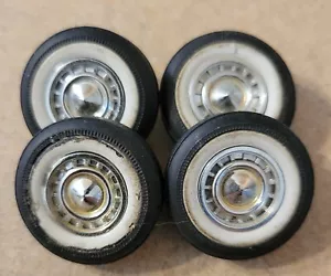 Vintage BUILDER PARTS! 60s Custom Car Wheel Covers and Tires - Unknown Issue - Picture 1 of 2