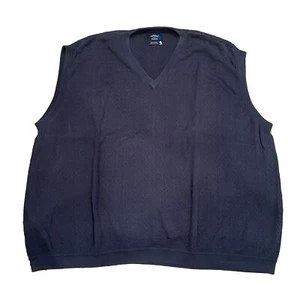 Callaway Golf 100% Pima Cotton Knit Navy Sweater Vest Big Man 3X - Picture 1 of 5