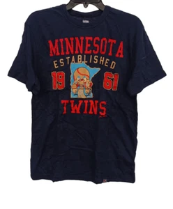 Majestic Men Minnesota Twins MLB Heads Or Tails Cooperstown T-Shirt, Navy,Medium - Picture 1 of 10
