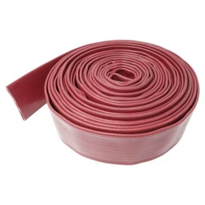 Gloxco 2-1/2" ID Red Heavy Duty Lay Flat PVC Discharge Hose, 25' Length - Picture 1 of 1