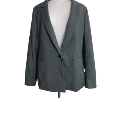 Alex Marie Womens Blazer Size 12 Single Button Gray Lined Career 2 Pockets  - Image 1 of 4