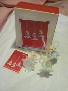 2003 HALLMARK KEEPSAKE ORNAMENT FROSTLIGHT FAERIE SISTERS SET OF 3 FAIRIES FAIRY