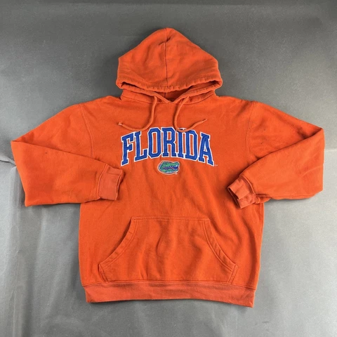 Florida Gators Jacket Small Orange Women NCAA Spellout Pullover Hoodie Used Cover