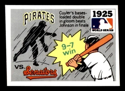 1971 Fleer World Series Baseball #23 1925 Pirates vs. Senators EX *d2 - Image 1 of 2