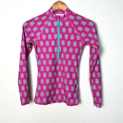 J Crew Rashguard Mujer XXS Maximalista Colorido Playa Viaje Surfista Niña Foto 1 de 4