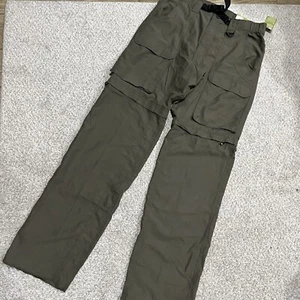Boy Scout Pants Medium Relaxed Switchback Zip Leg Venturing Polyester NOS Green - Picture 1 of 7